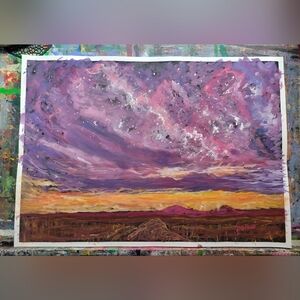 "Big Sky Country" ORIGINAL UNFRAMED ARTWORK CREATED BY ME! 19in X 27in